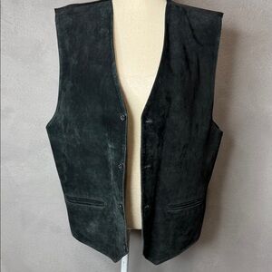 John Ashford Charcoal Suede Vest